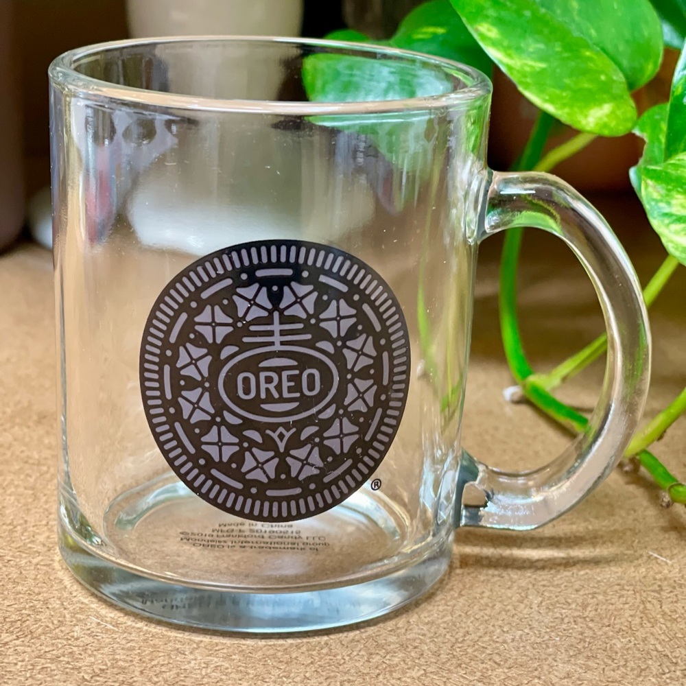 Oreo Frankford 2019 Candy Clear Glass Mug Coffee Cup